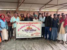 वडा नं। ६,गम्हरिया मा संचालित श्री सितलमाई तरकारी उत्पादन समुह क्लसटर-३ मा १ दिने तालीम मा यस वडाका वडा अध्यक्ष प्रमोद प्रसाद साह ज्युको प्रत्यक्ष सहभागिता तथा सहकार्यमा भिटामिन,स्प्रेयटंकी,साना औजार तथा हजारी बितरण गरिएको केही झलक।।।