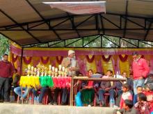 राष्ट्रपती रनिङ शिल्ड प्रतियोगिता लाई नगर प्रमुख श्री सिंगासन साह तेली ज्यु समुदघाटन गर्नु भएको..