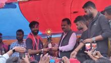 टि-20 क्रिकेट नकआउट प्रतियोगीता को फाइनल मैचमा पोखरिया नगरपालिकाको टिमलाई हराउदै यस बहुदरमाईनगरपालिकाको क्रिकेट टिमले प्रथम स्थान हासिल 