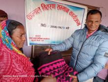 वडा नं ७ मा वडा अध्यक्ष बिरेन्द्र प्रसाद यादव ज्युले स्व्यम् आफै 350 थान कम्बलहरु गरिब,दलित,अपाङ,तथा एकल महिलालाई चिसोको मौसममा कम्बल बितरण गर्नु भएको जानकरी।